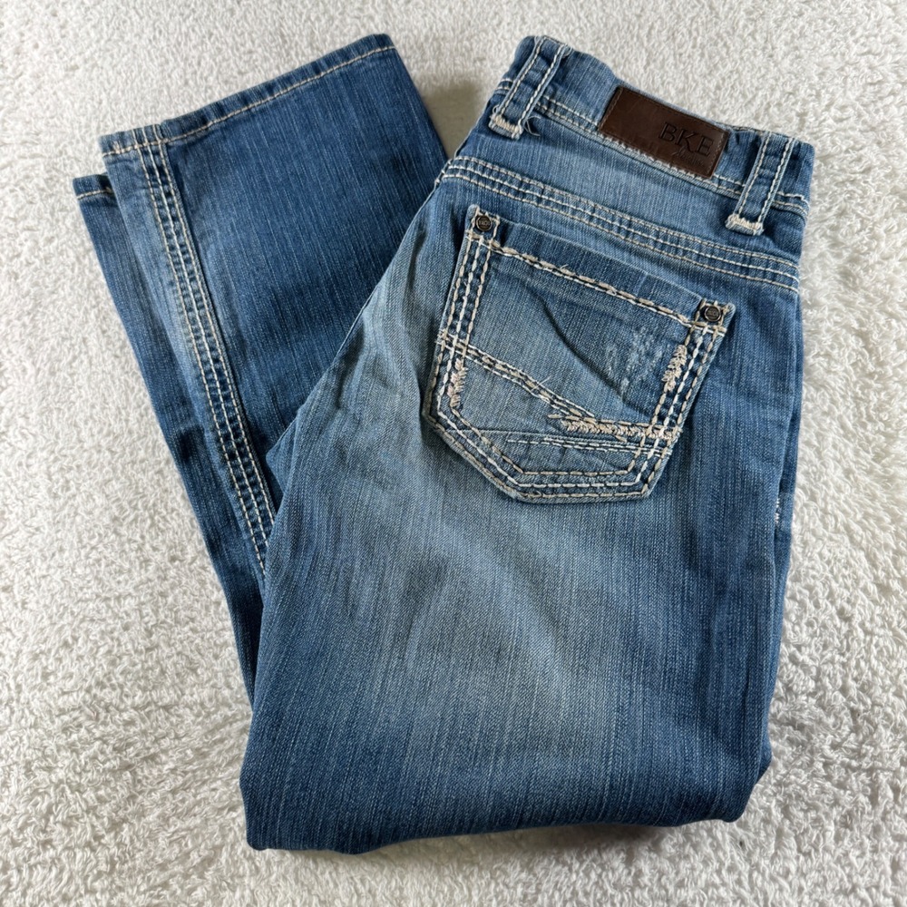 BUCKLE BKE PAYTON‎ Stretch Blue Bootcut Denim Jeans Pants 27x25 Good Condition